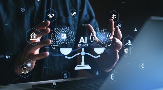 Hands,Holding,Ai,Ethics,Interface,With,Legal,Scales,And,Digital